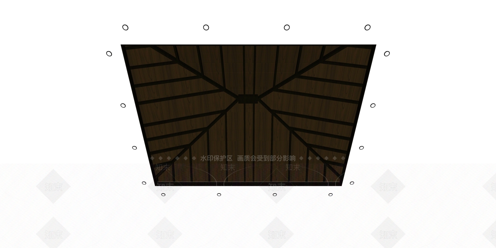 新中式吊顶SU模型下载【ID:1183537408】