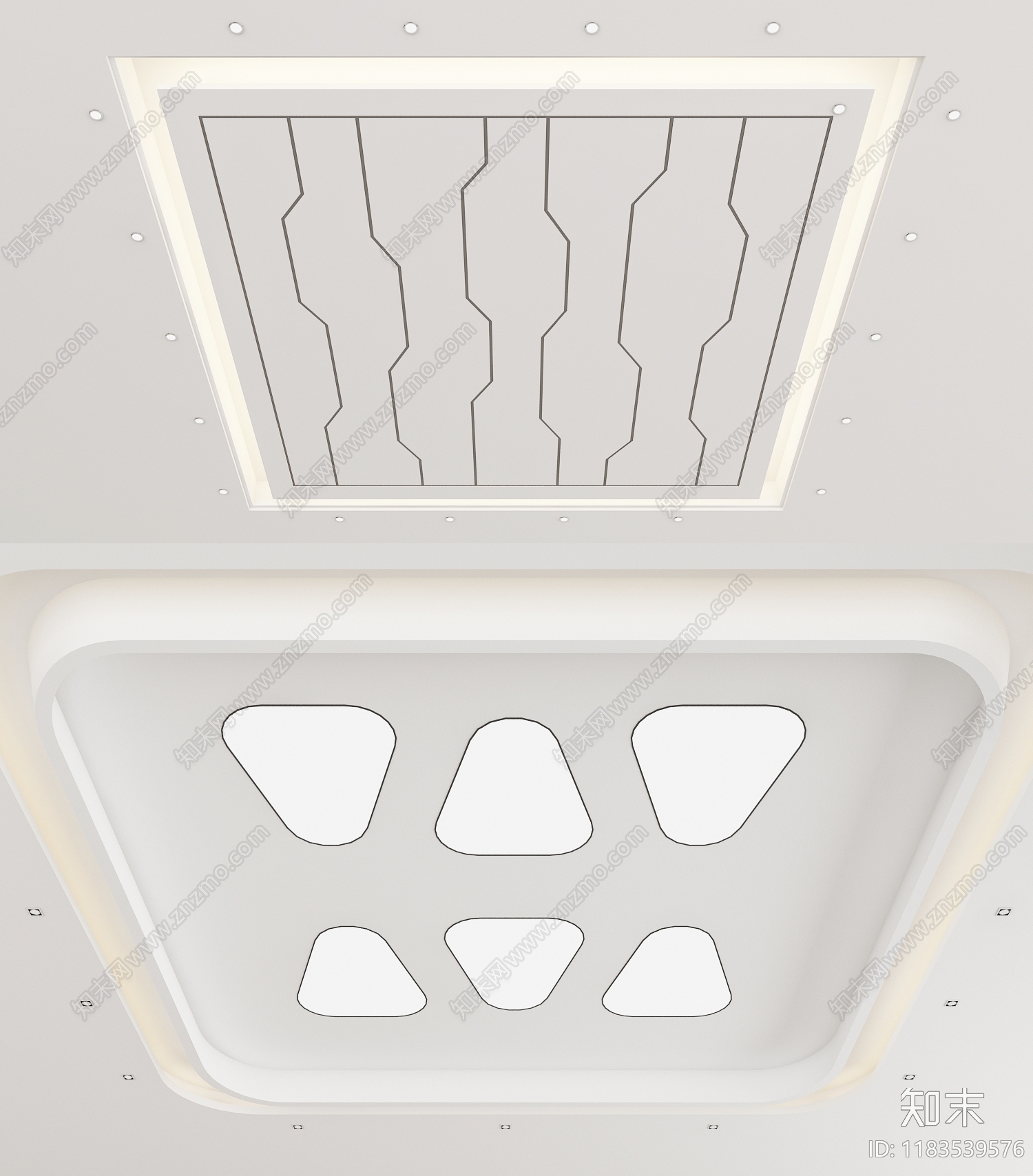 现代吊顶SU模型下载【ID:1183539576】