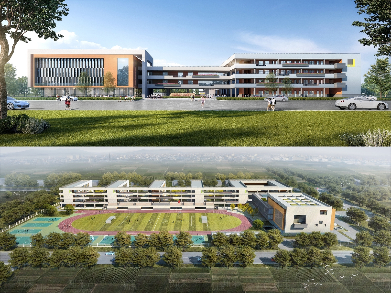 现代学校建筑SU模型下载【ID:1183539726】