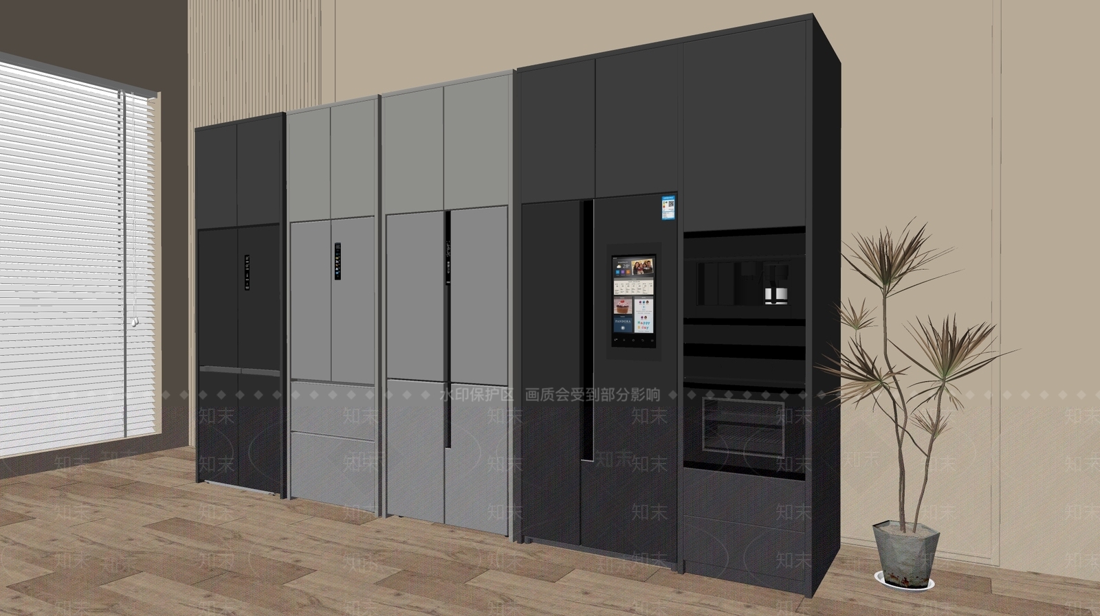冰箱SU模型下载【ID:1183540074】