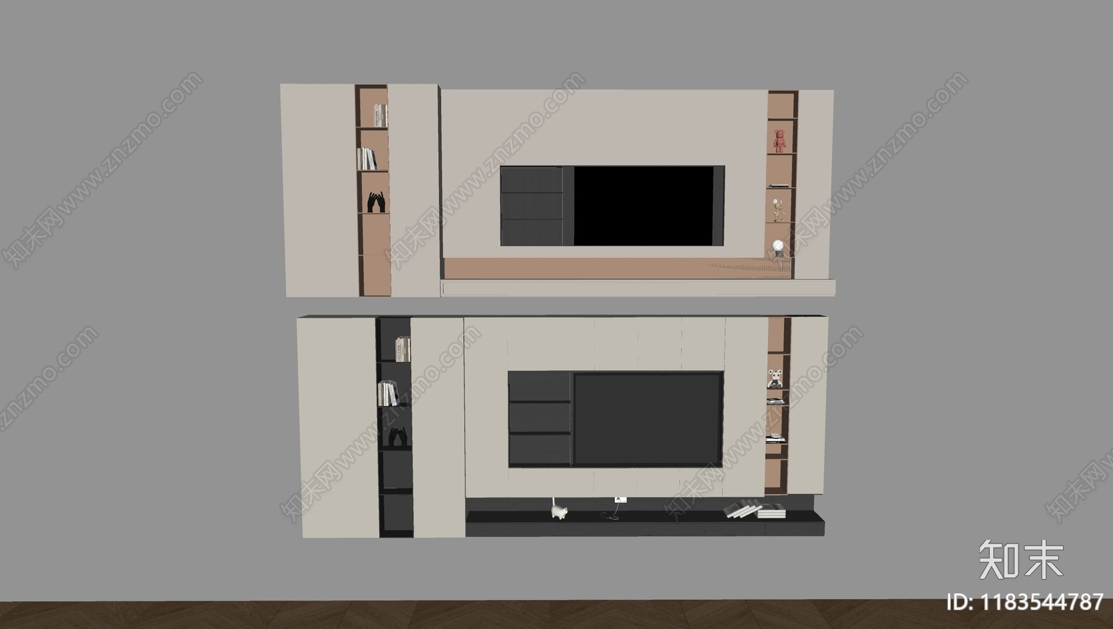 现代背景墙SU模型下载【ID:1183544787】