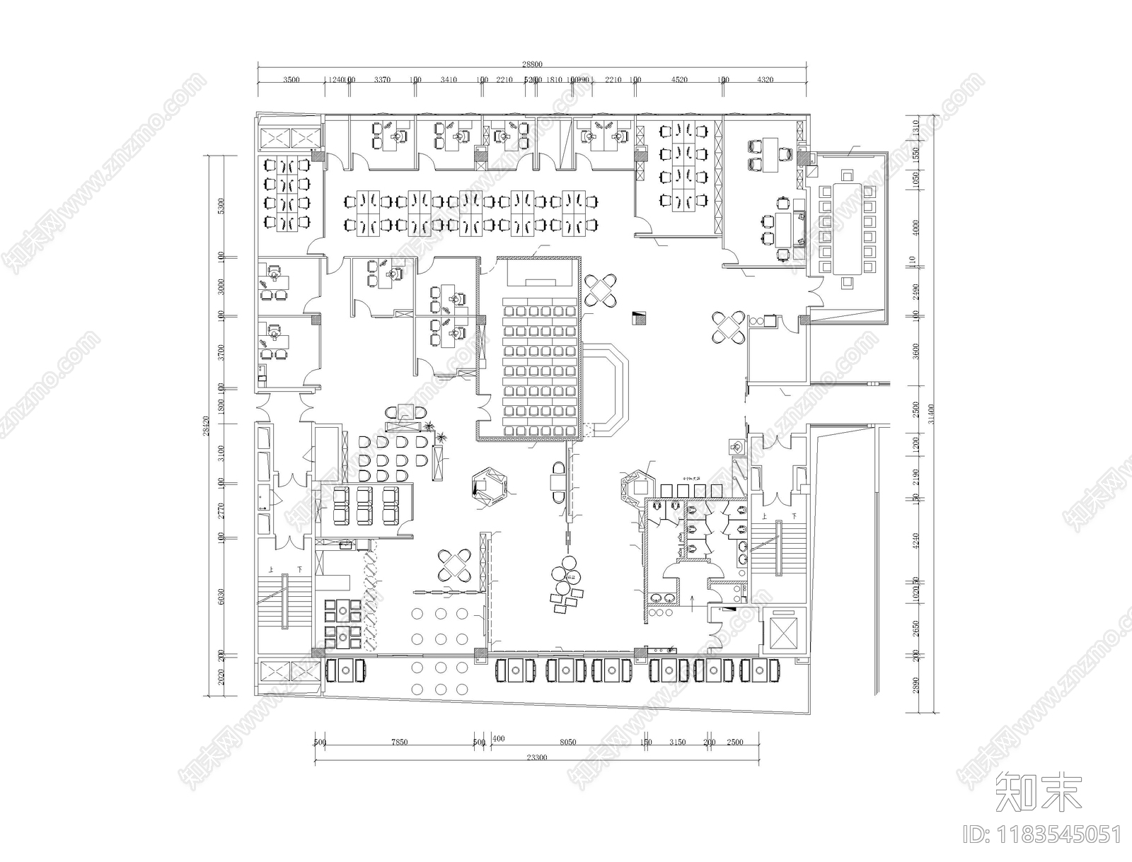 现代中医馆cad施工图下载【ID:1183545051】