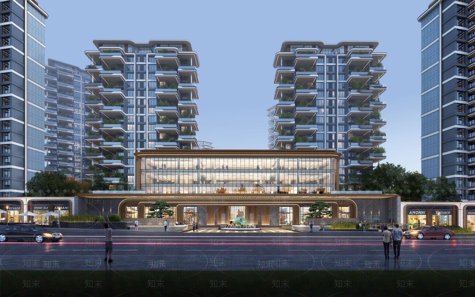 现代高层住宅SU模型下载【ID:1183547158】