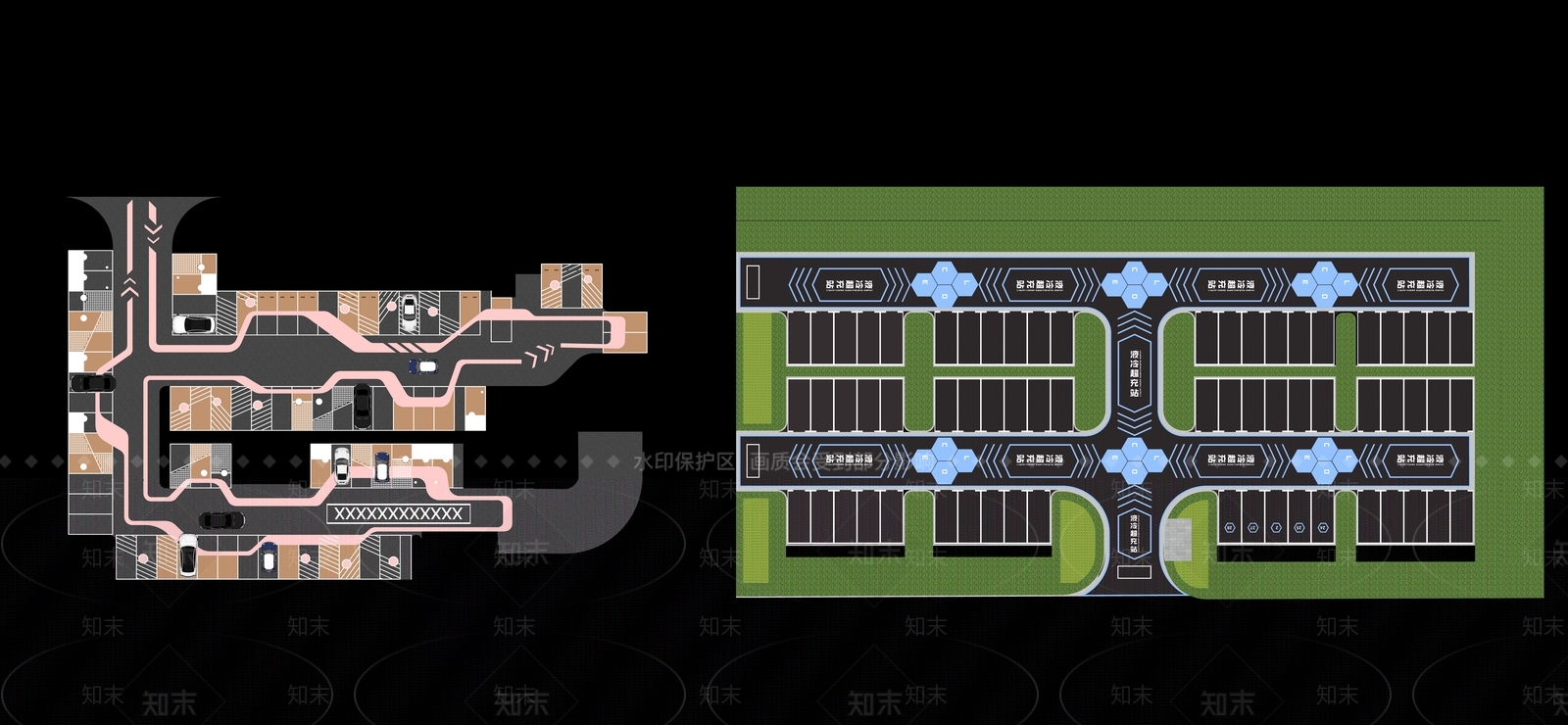现代停车场SU模型下载【ID:1183552997】