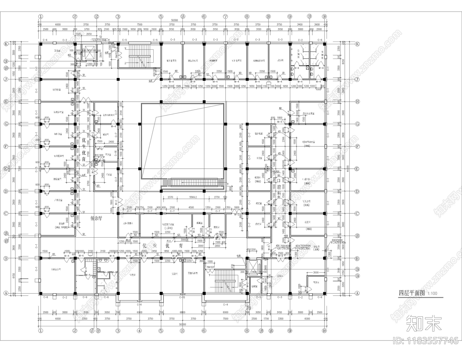 现代医院cad施工图下载【ID:1183557746】