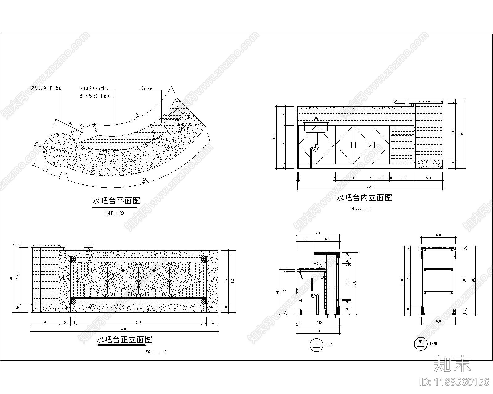 现代综合家具图库cad施工图下载【ID:1183560156】