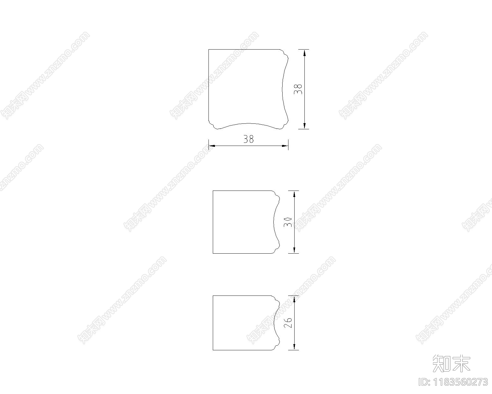 中式综合家具图库cad施工图下载【ID:1183560273】