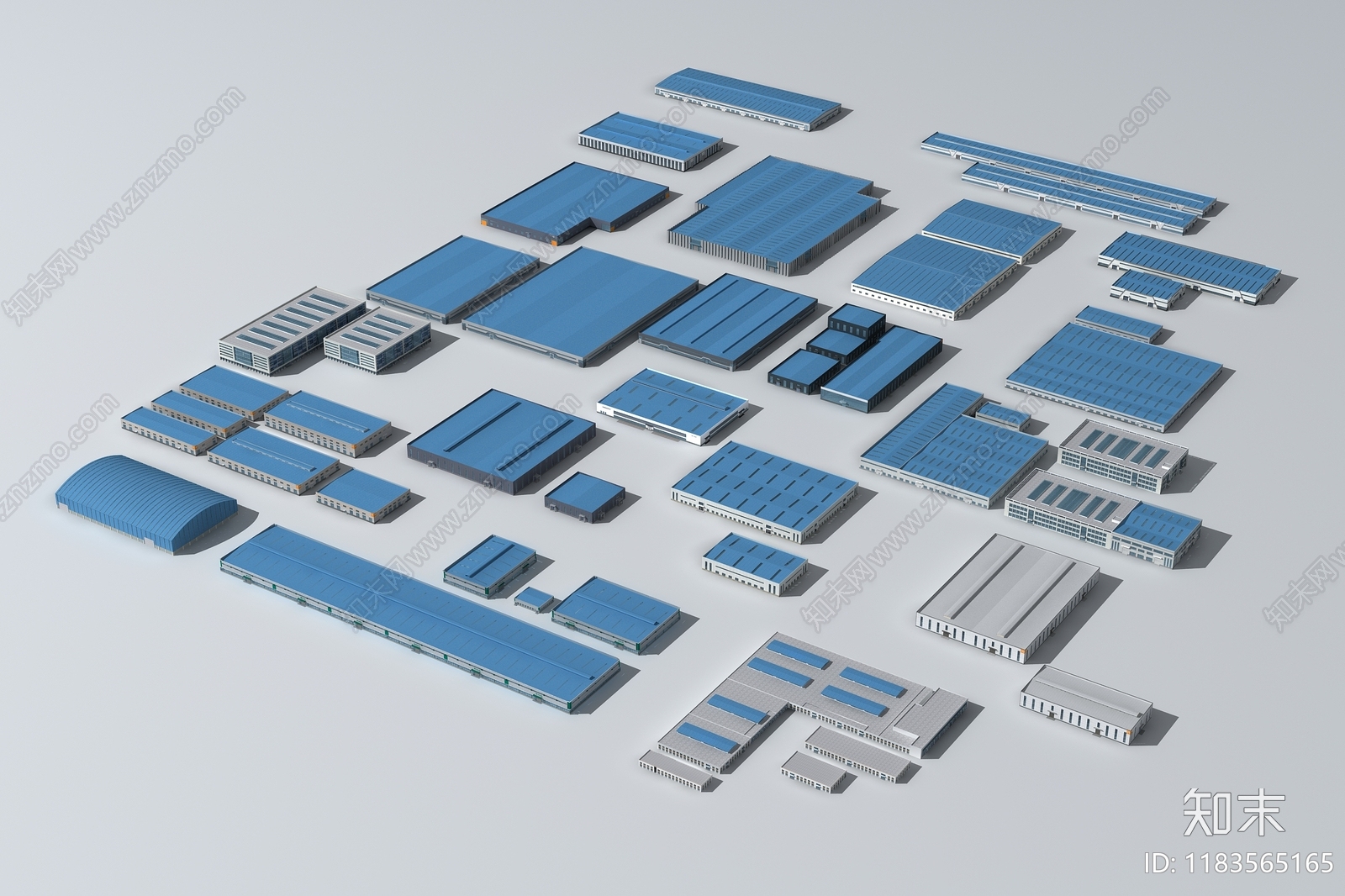 现代厂房3D模型下载【ID:1183565165】