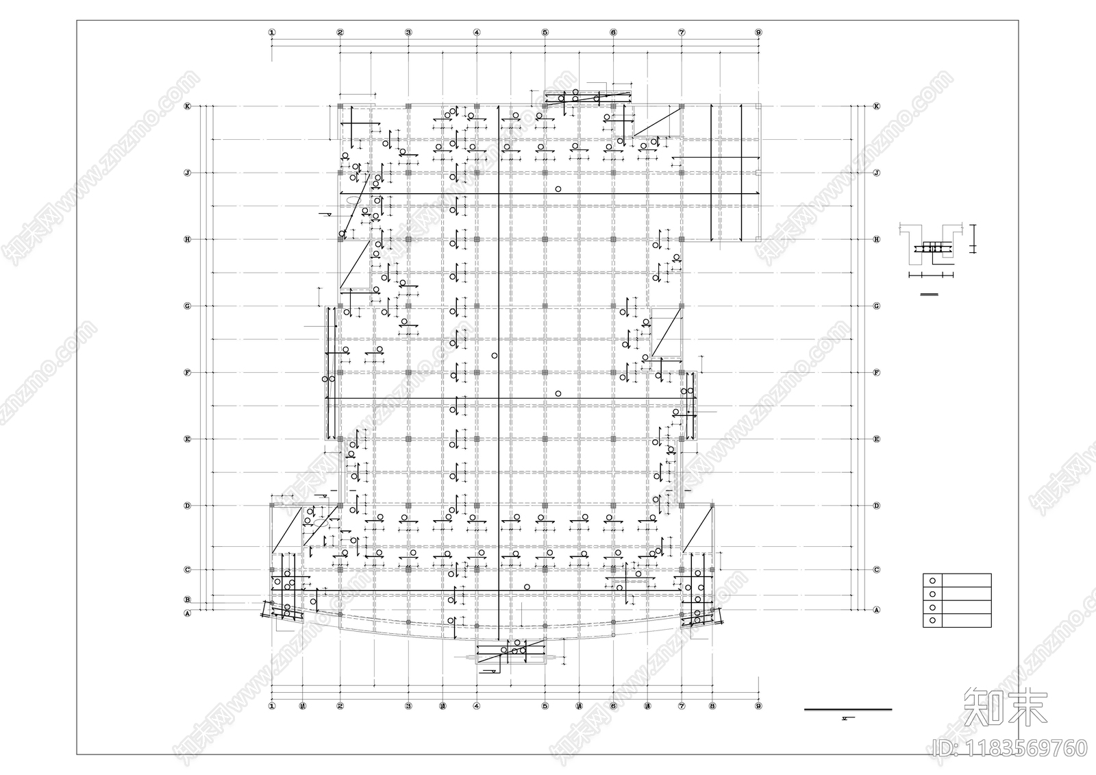 混凝土结构cad施工图下载【ID:1183569760】