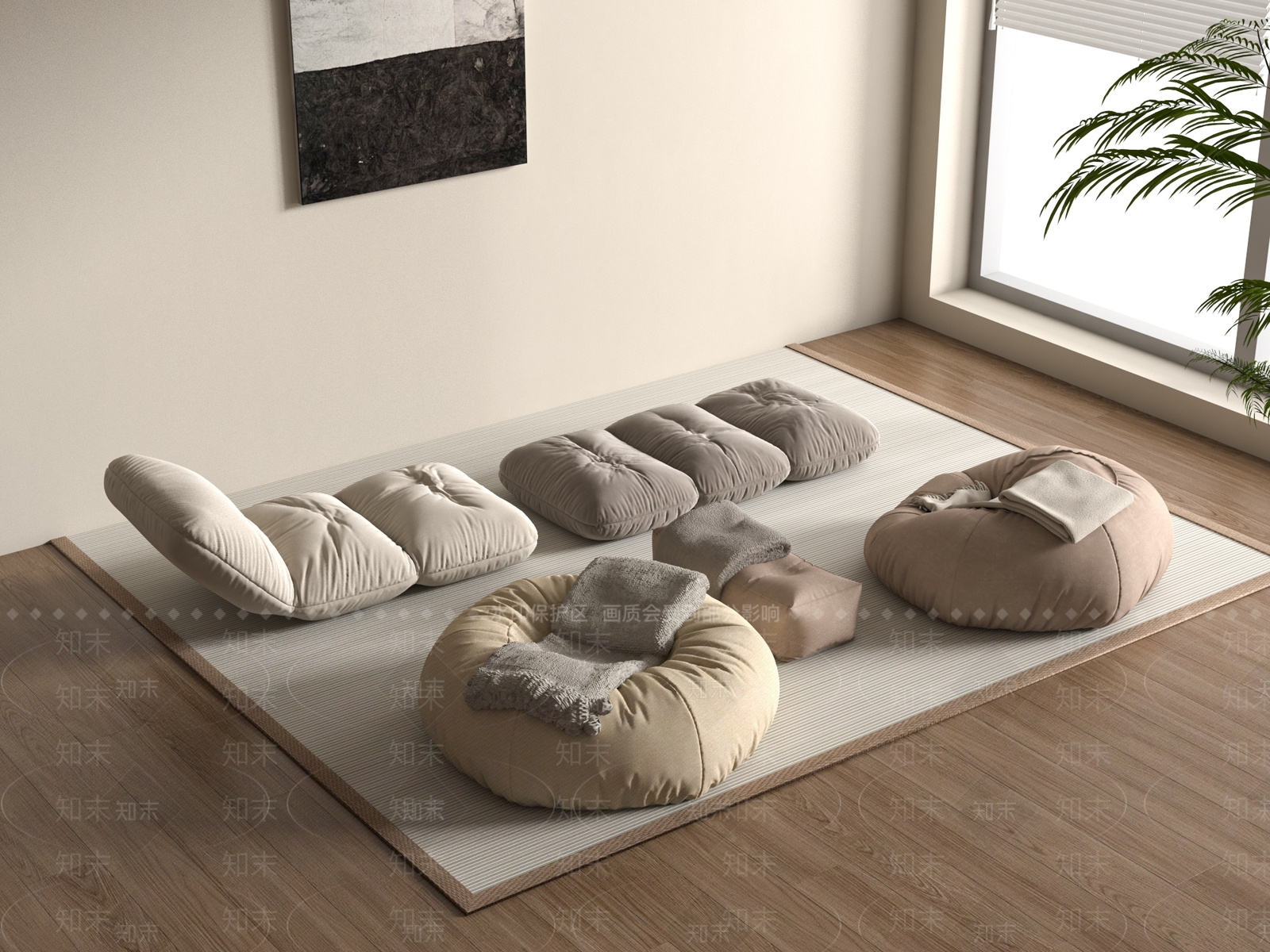 现代懒人沙发3D模型下载【ID:1183586970】