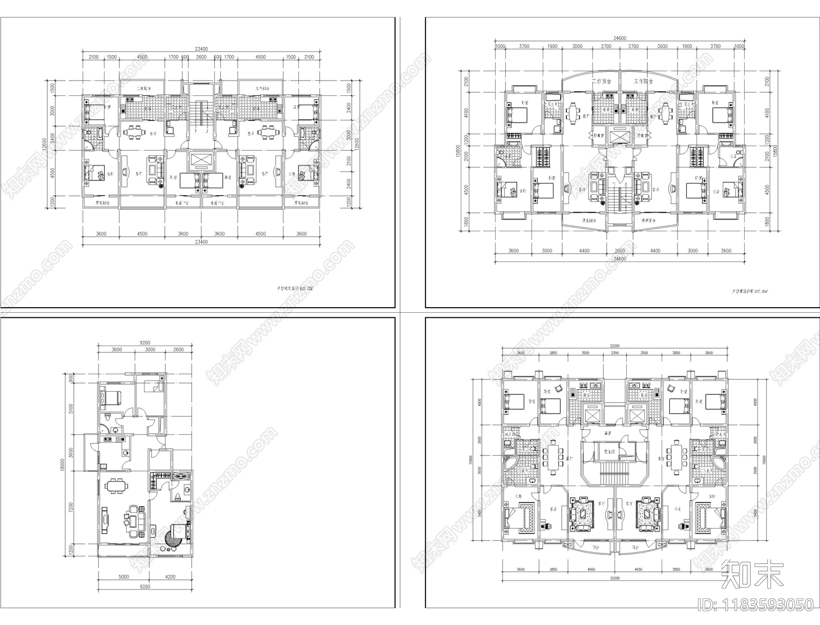 现代其他居住建筑cad施工图下载【ID:1183593050】