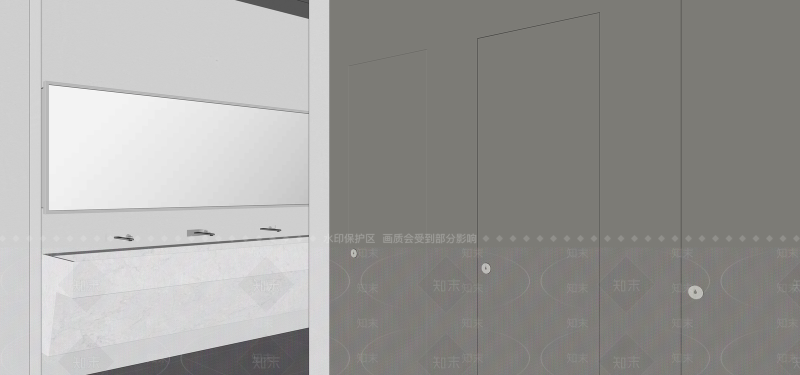 现代公共卫生间SU模型下载【ID:1183593446】