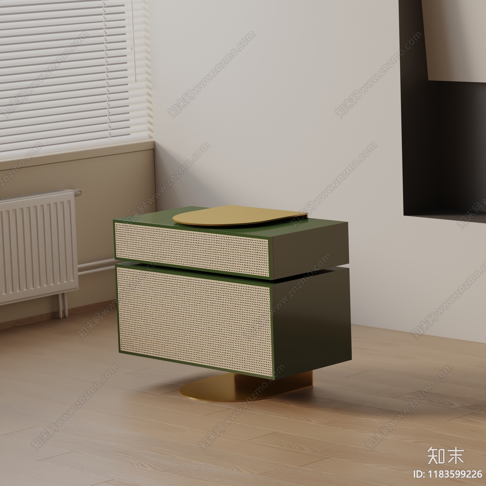 现代床头柜3D模型下载【ID:1183599226】