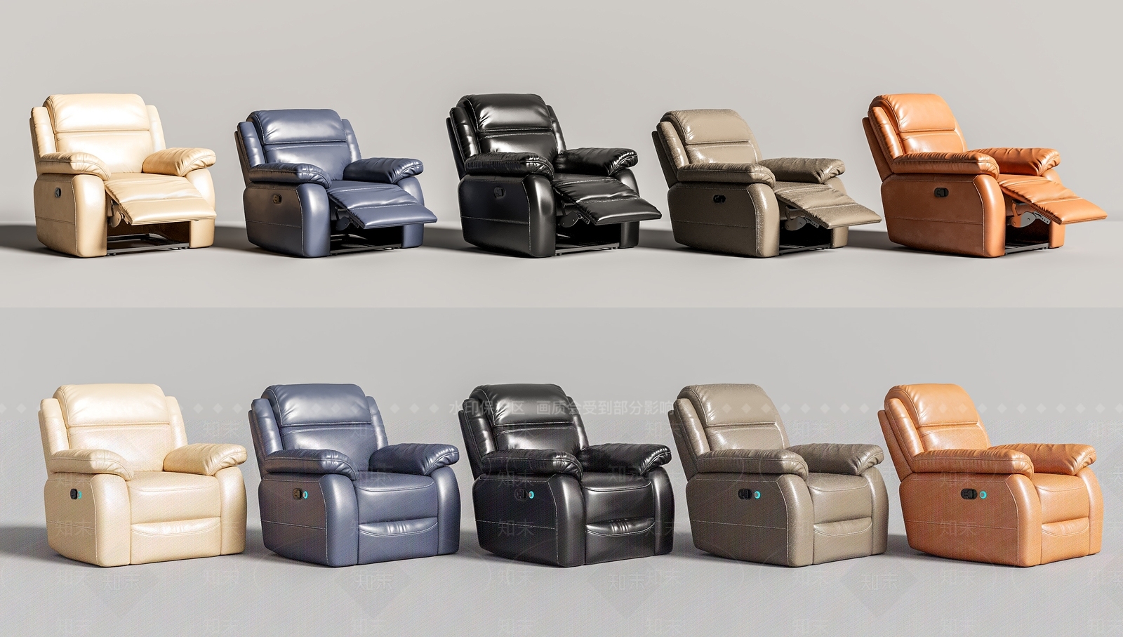 现代按摩椅3D模型下载【ID:1183599337】