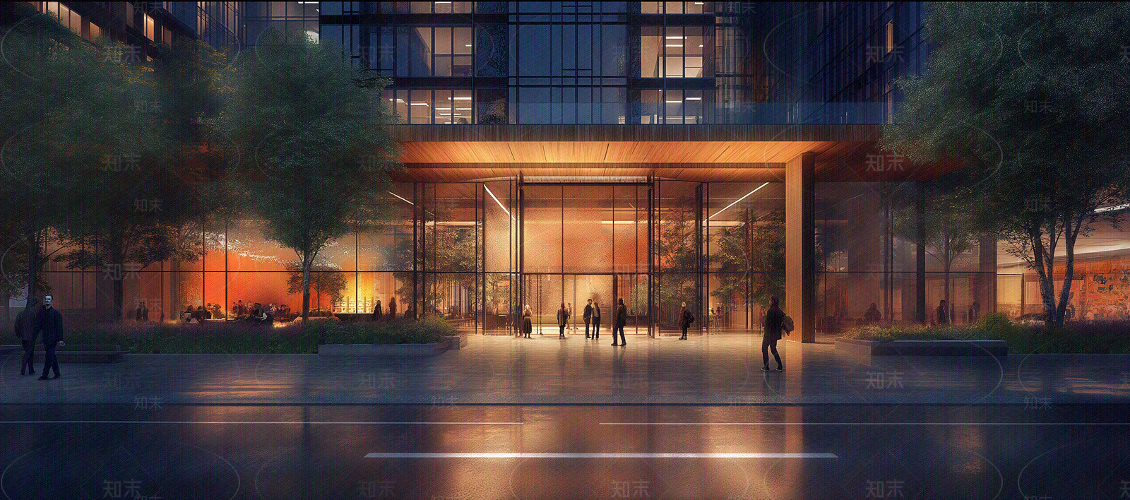 现代街道外景贴图下载【ID:1183609128】
