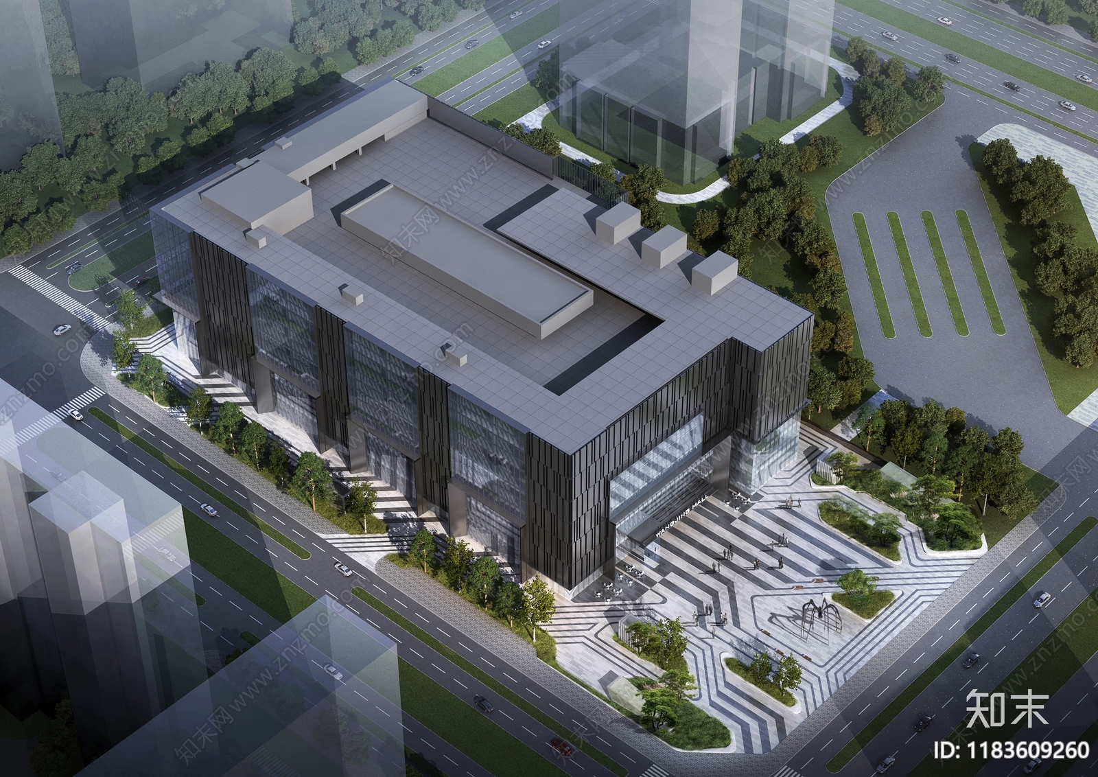 现代商业景观cad施工图下载【ID:1183609260】