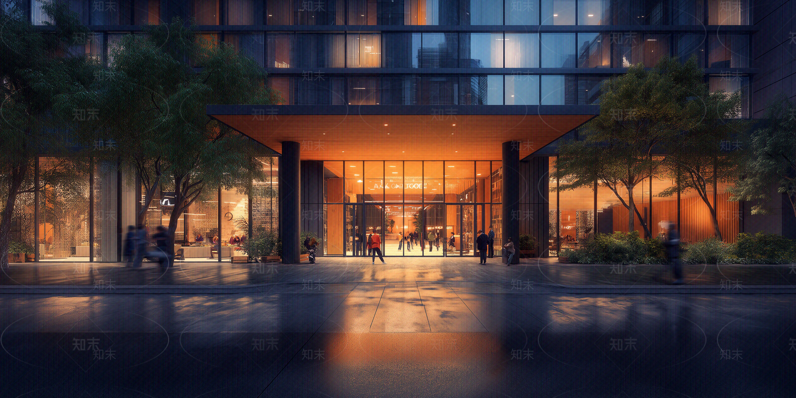 现代街道外景贴图下载【ID:1183609273】