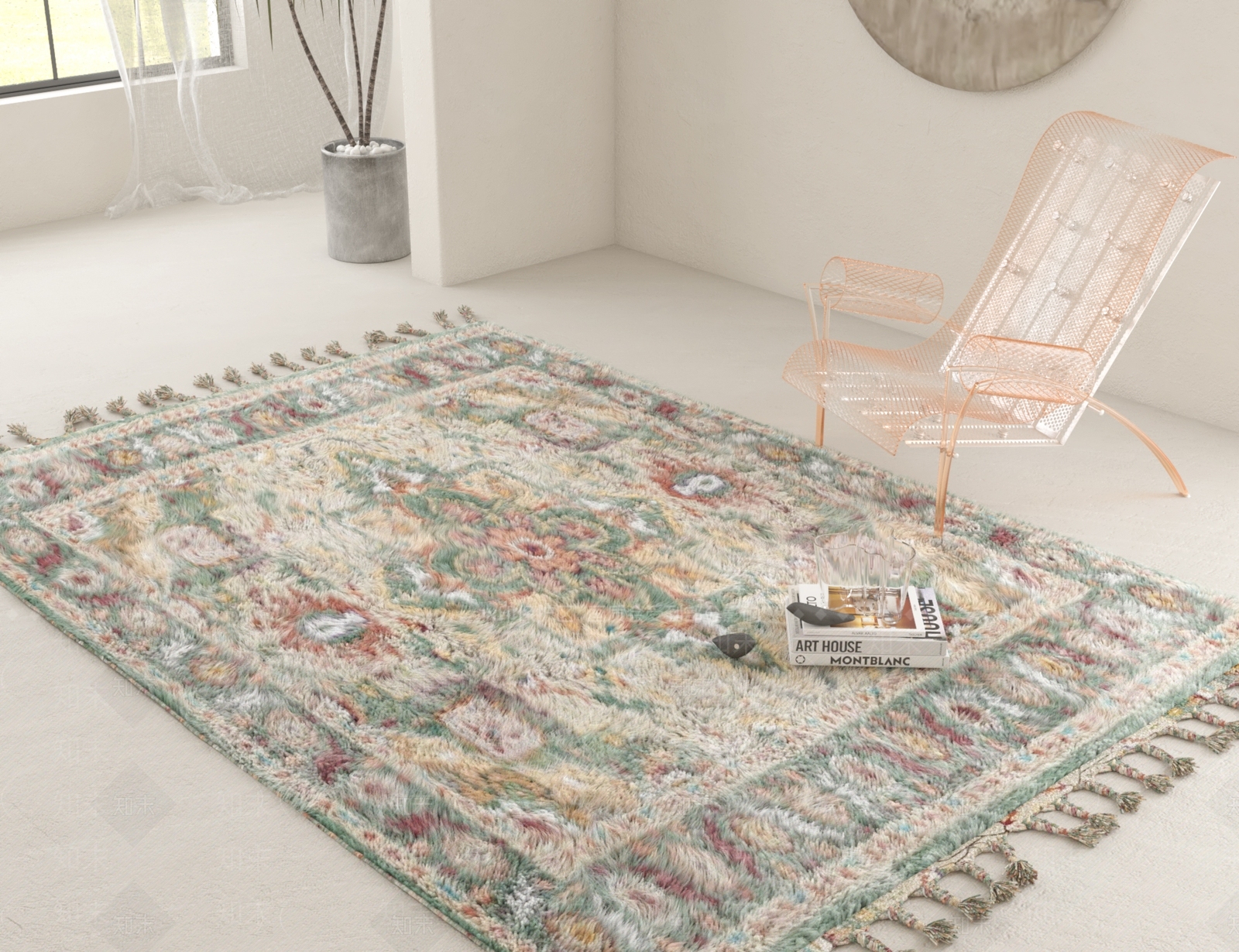 中式法式地毯3D模型下载【ID:1183619927】