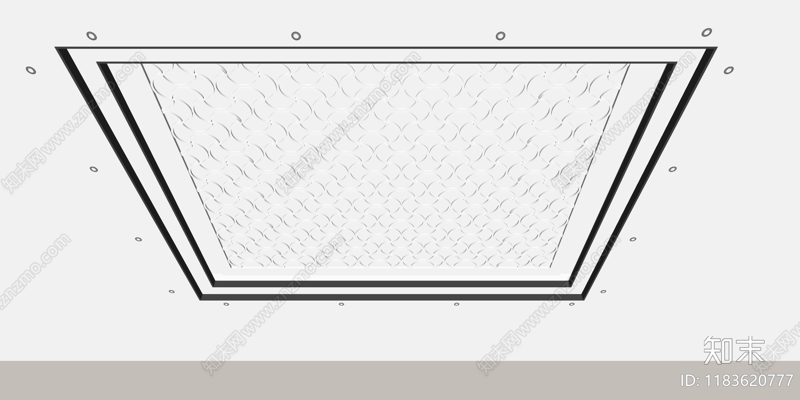 现代吊顶SU模型下载【ID:1183620777】
