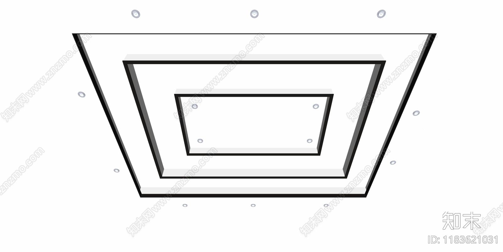 现代吊顶SU模型下载【ID:1183621031】