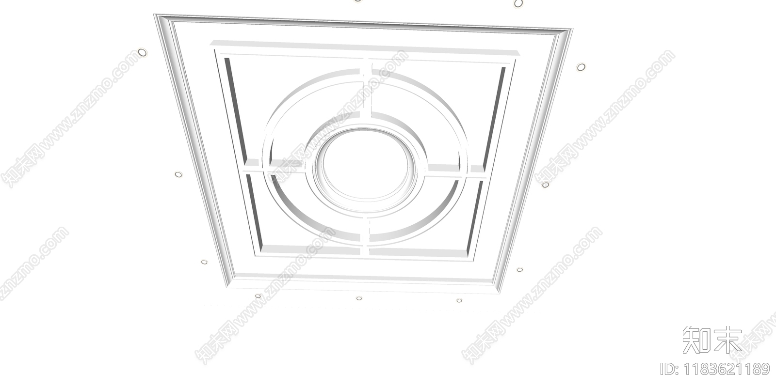 现代吊顶SU模型下载【ID:1183621189】