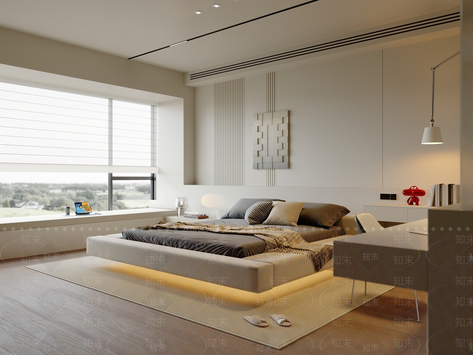 悬浮双人床双人床3D模型下载【ID:1227361691】