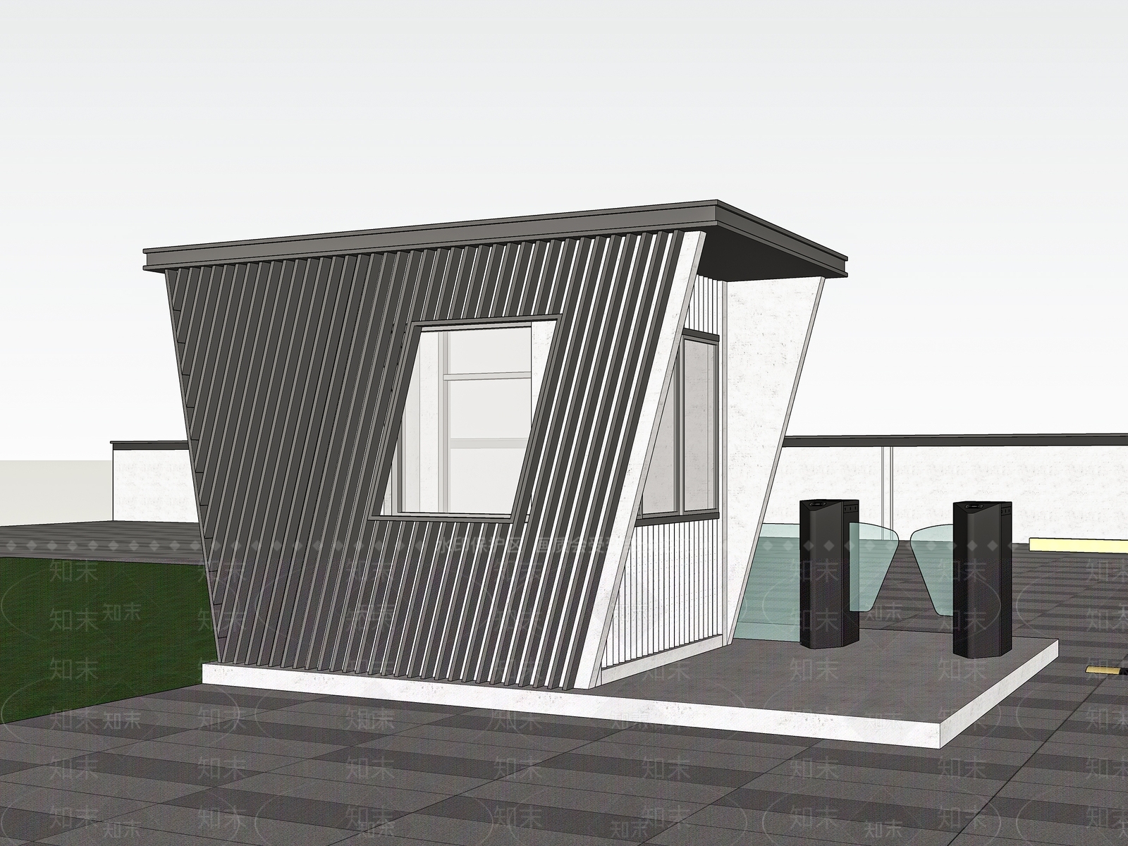 现代小公建SU模型下载【ID:1183625472】