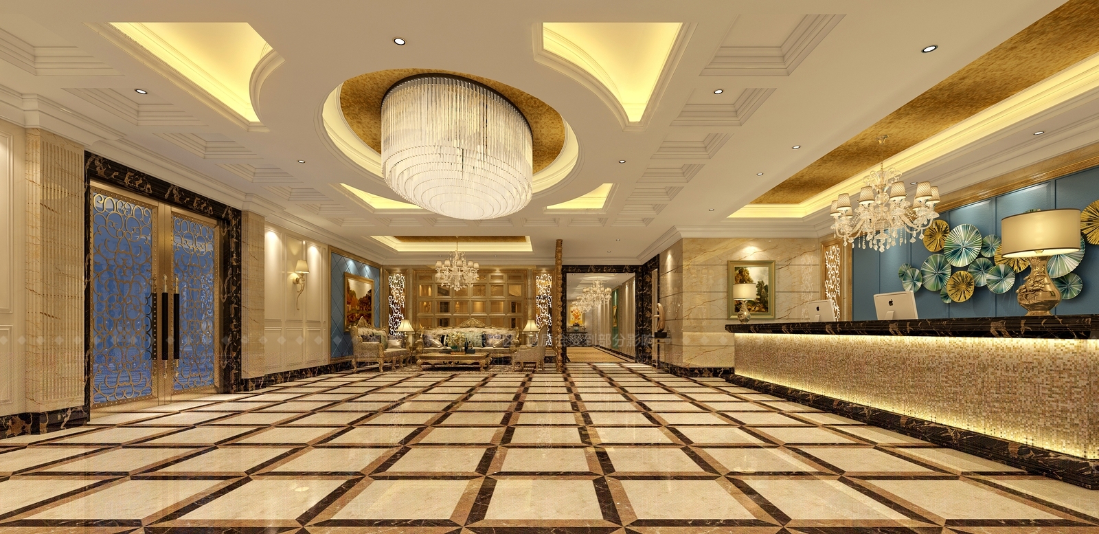欧式简欧足浴店3D模型下载【ID:1183627509】
