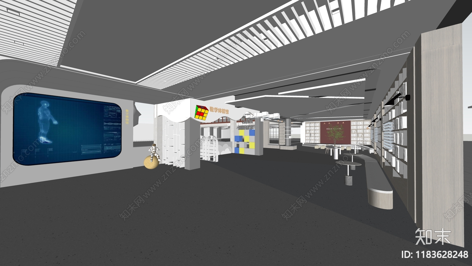 现代其他学校空间SU模型下载【ID:1183628248】