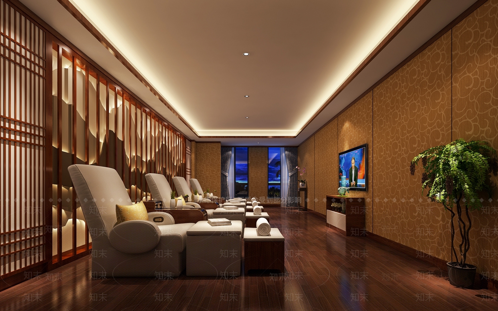 新中式足浴店3D模型下载【ID:1183628829】