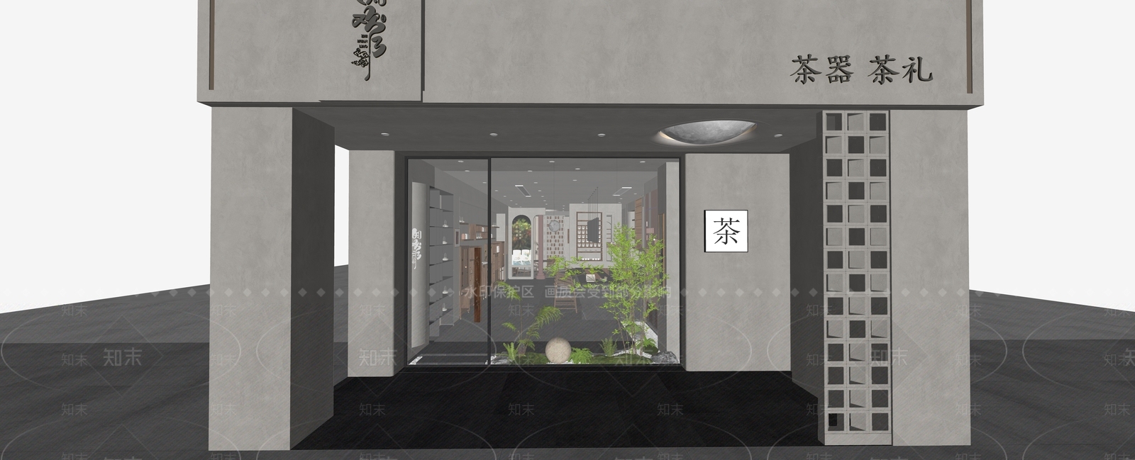 新中式其他店铺SU模型下载【ID:1183630551】