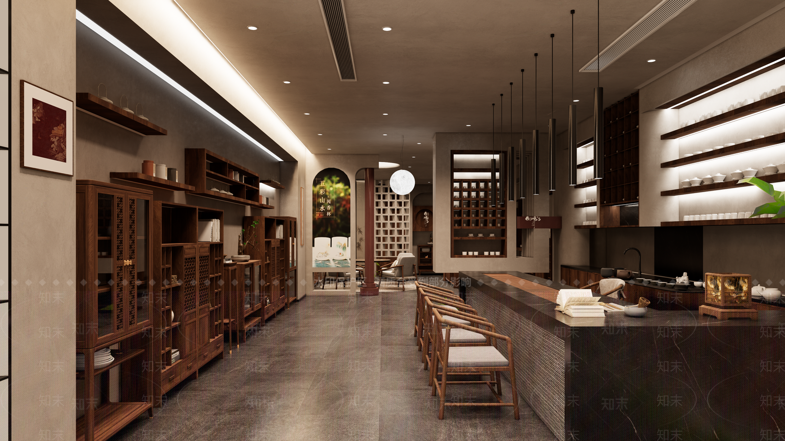 新中式其他店铺SU模型下载【ID:1183630551】