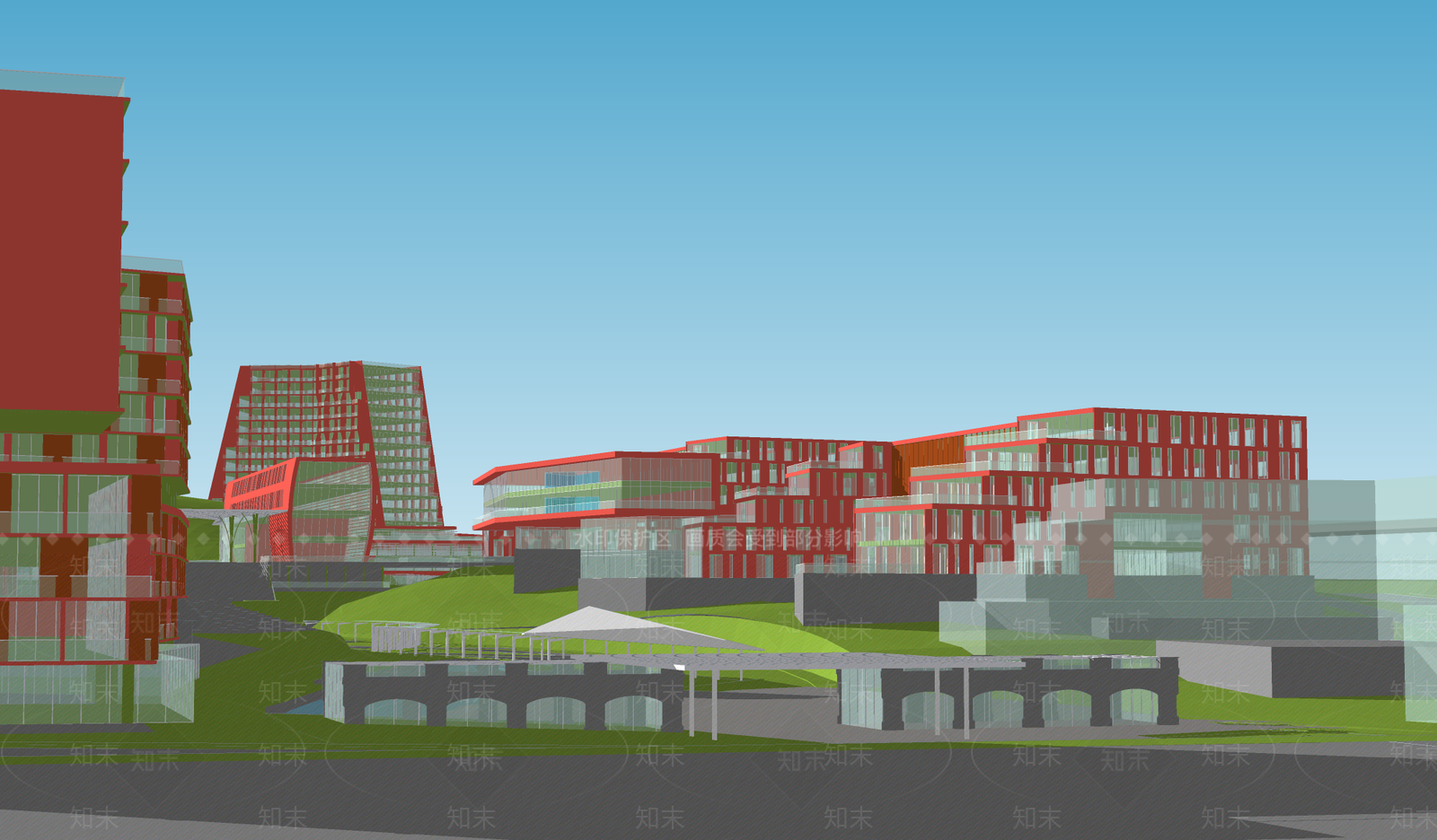 现代学校建筑SU模型下载【ID:1183630556】