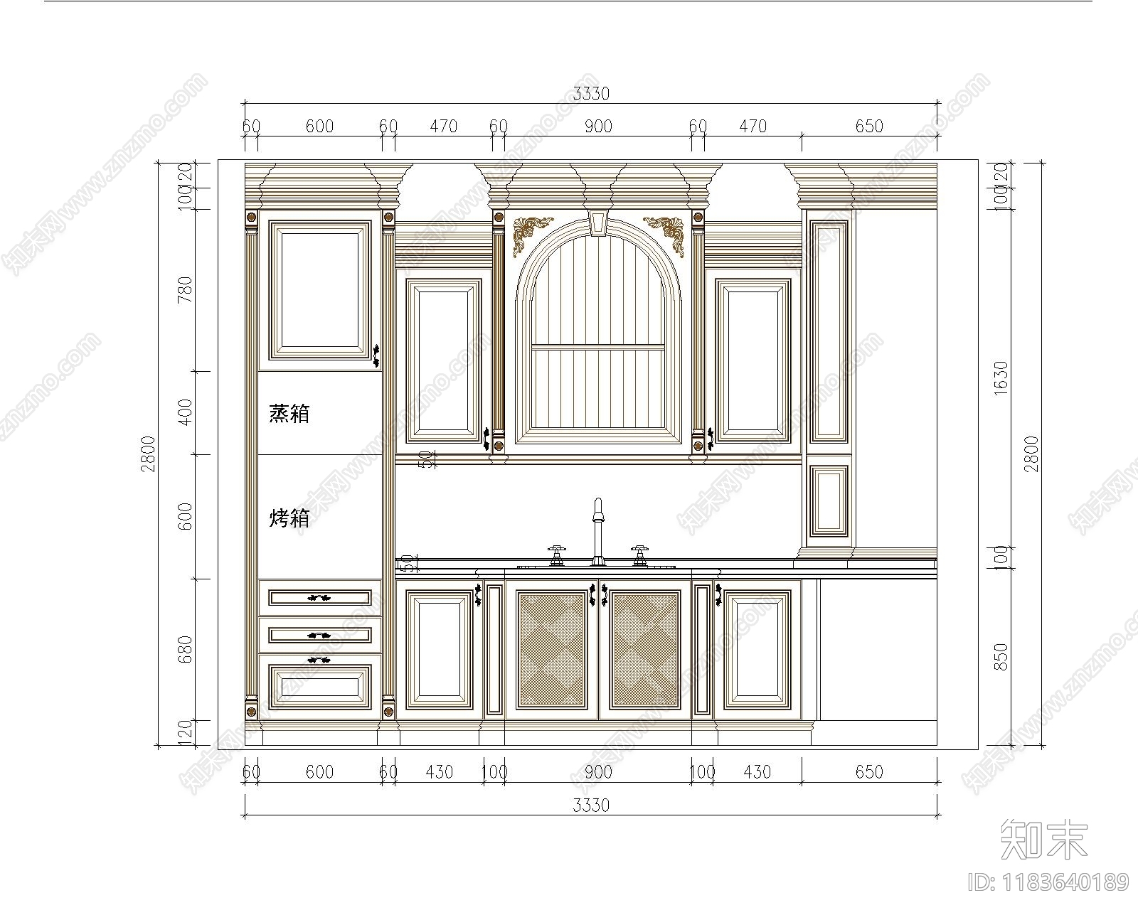 欧式综合家具图库cad施工图下载【ID:1183640189】