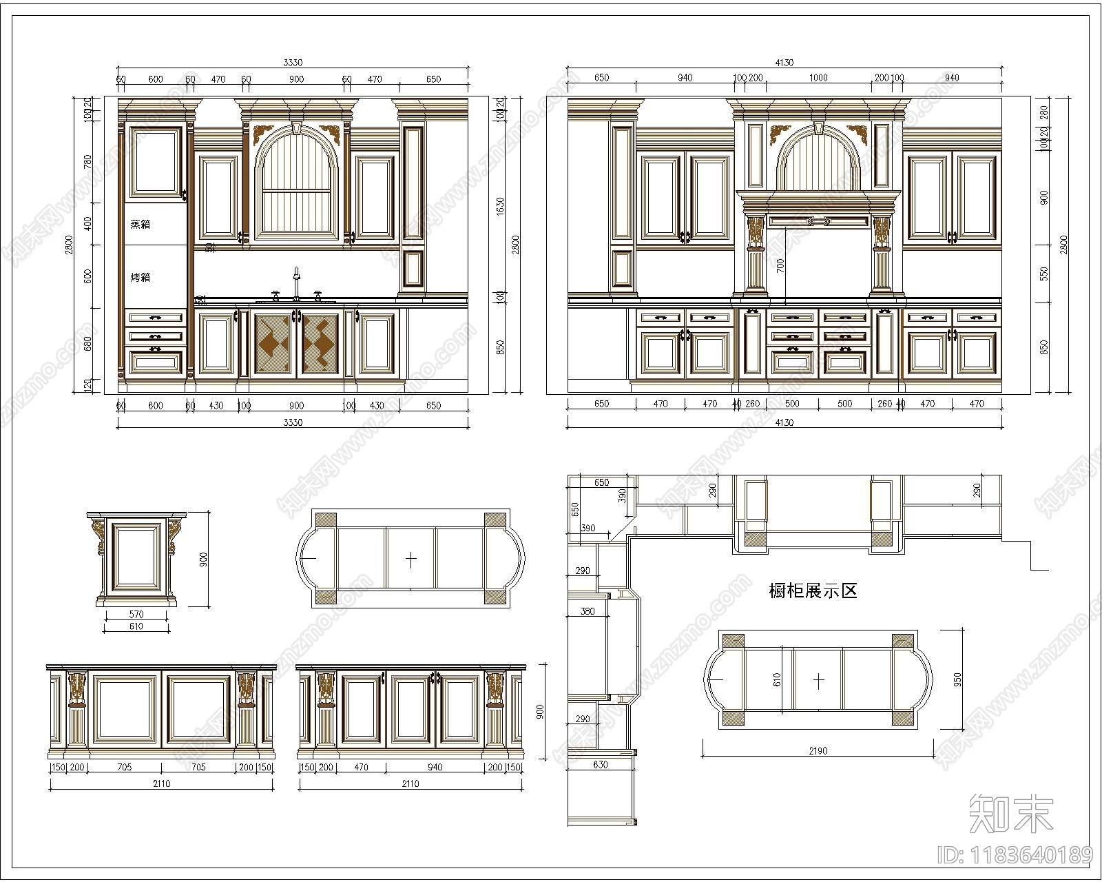 欧式综合家具图库cad施工图下载【ID:1183640189】