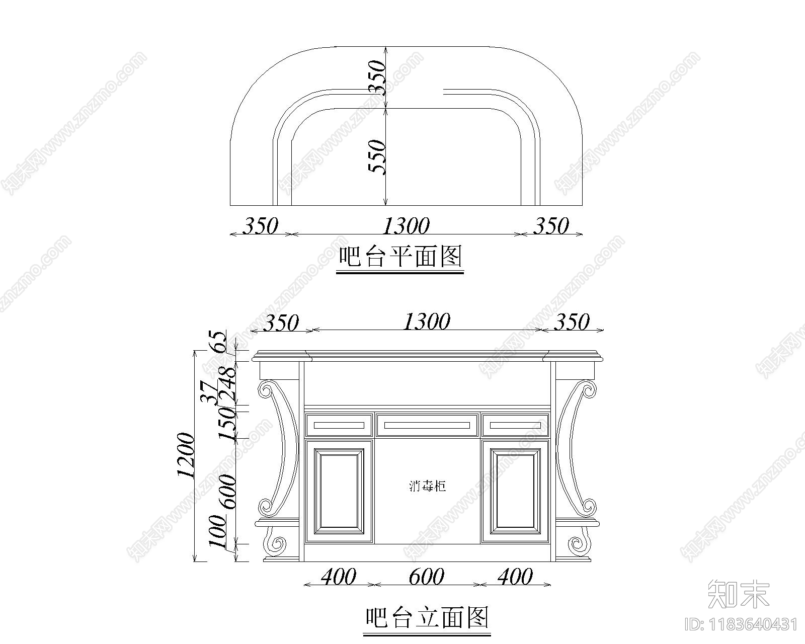 综合家具图库cad施工图下载【ID:1183640431】