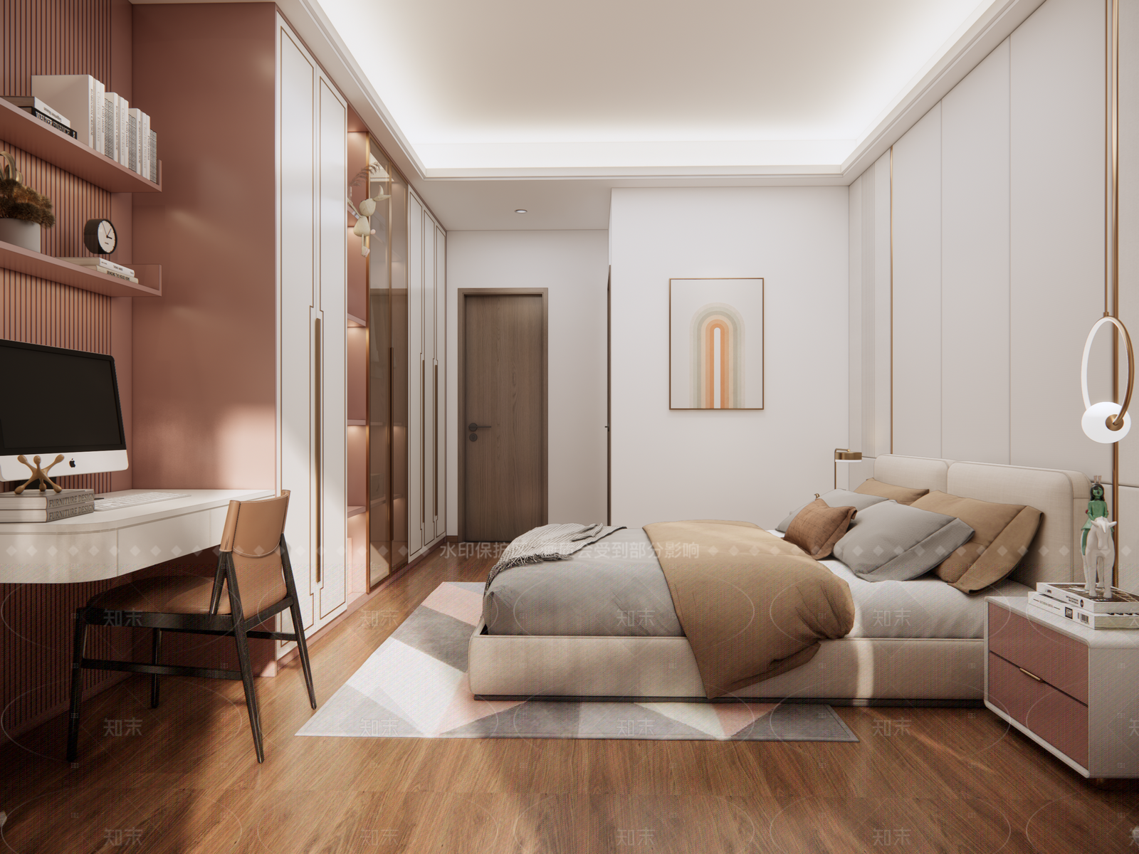 现代家居卧室SU模型下载【ID:1216031822】