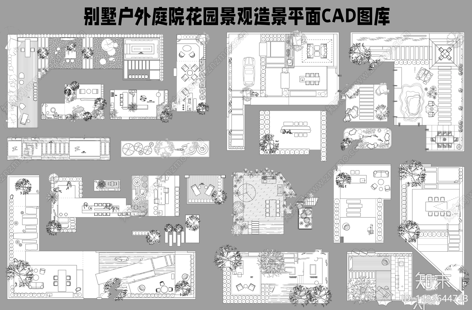 现代综合景观图库cad施工图下载【ID:1183644733】