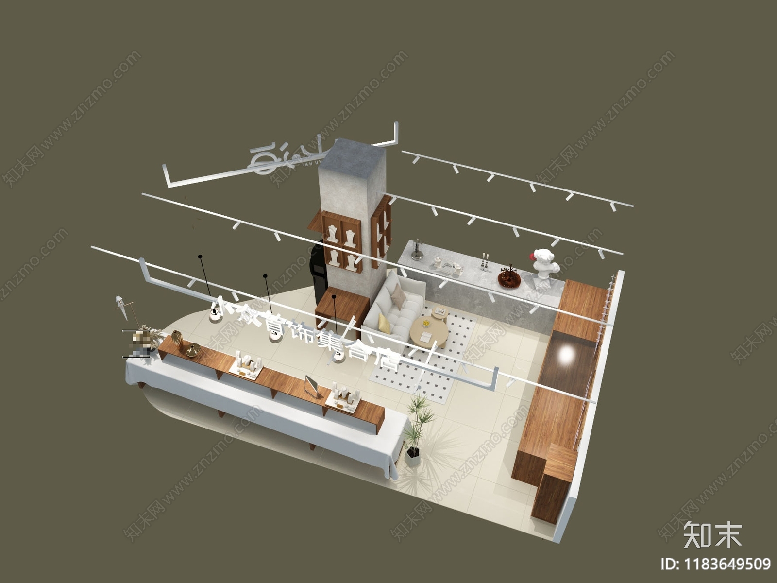 现代商场3D模型下载【ID:1183649509】