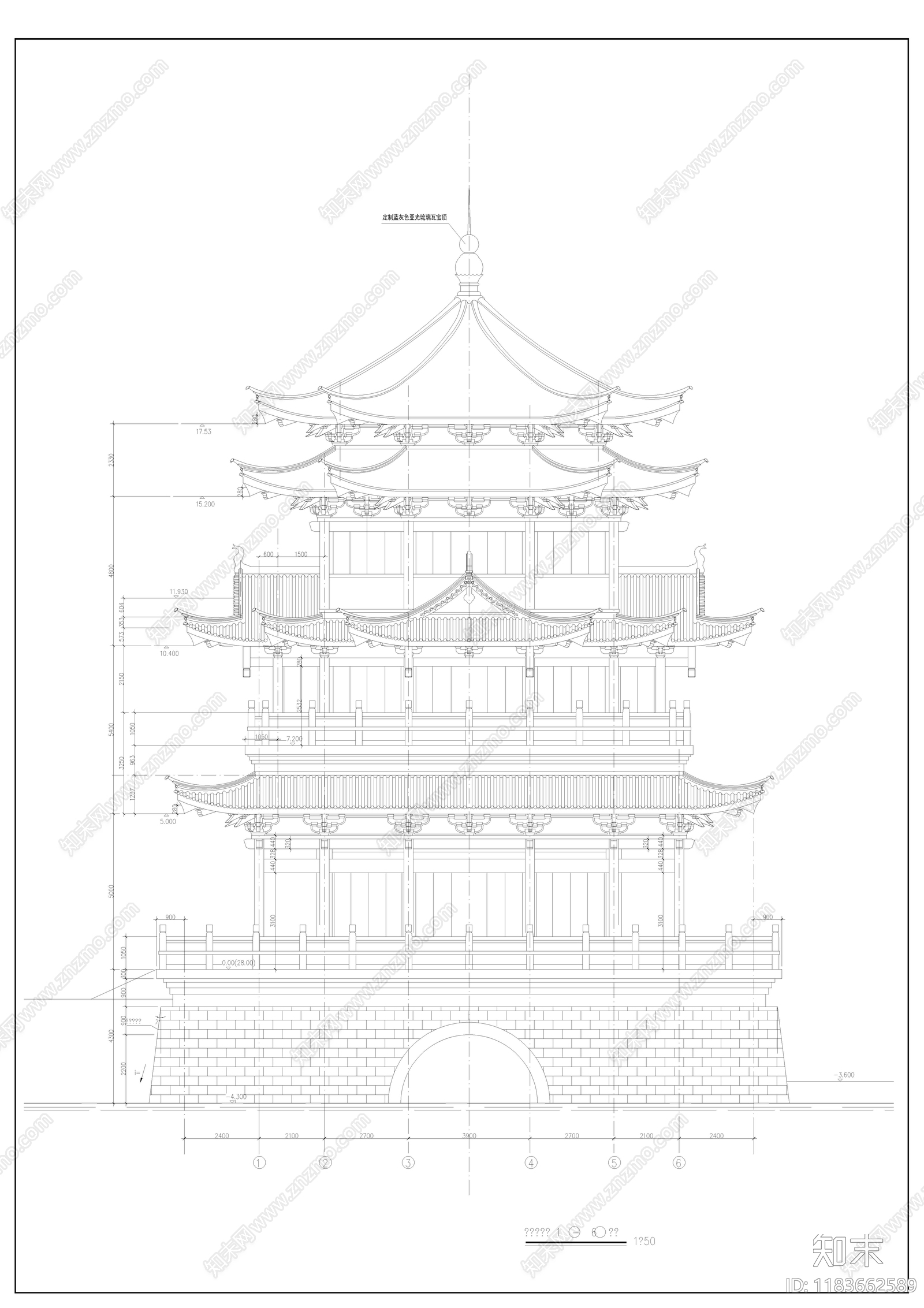 中式古建cad施工图下载【ID:1183662589】