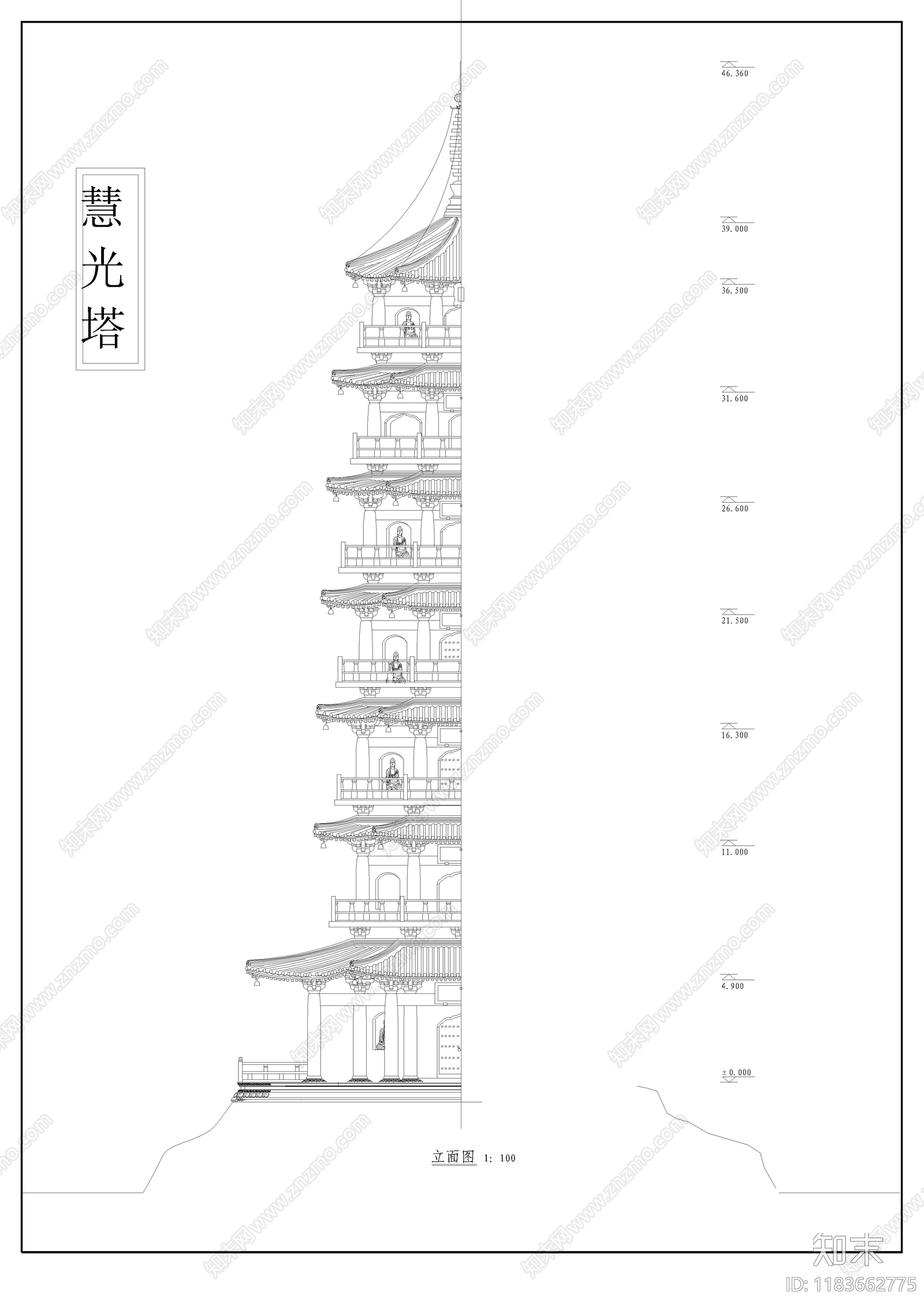 中式古建cad施工图下载【ID:1183662775】