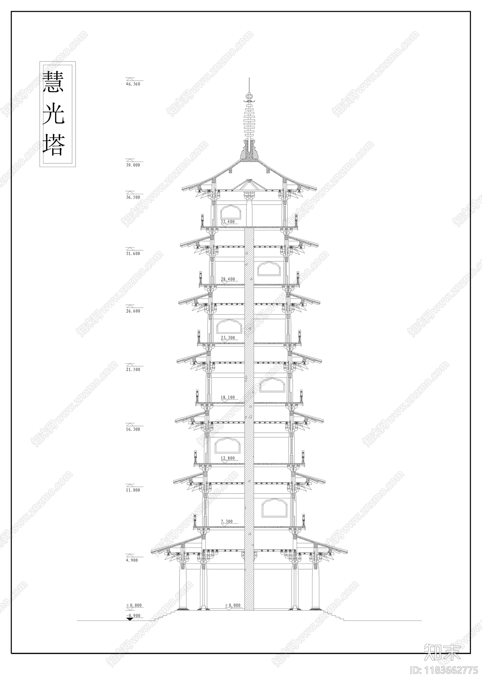 中式古建cad施工图下载【ID:1183662775】