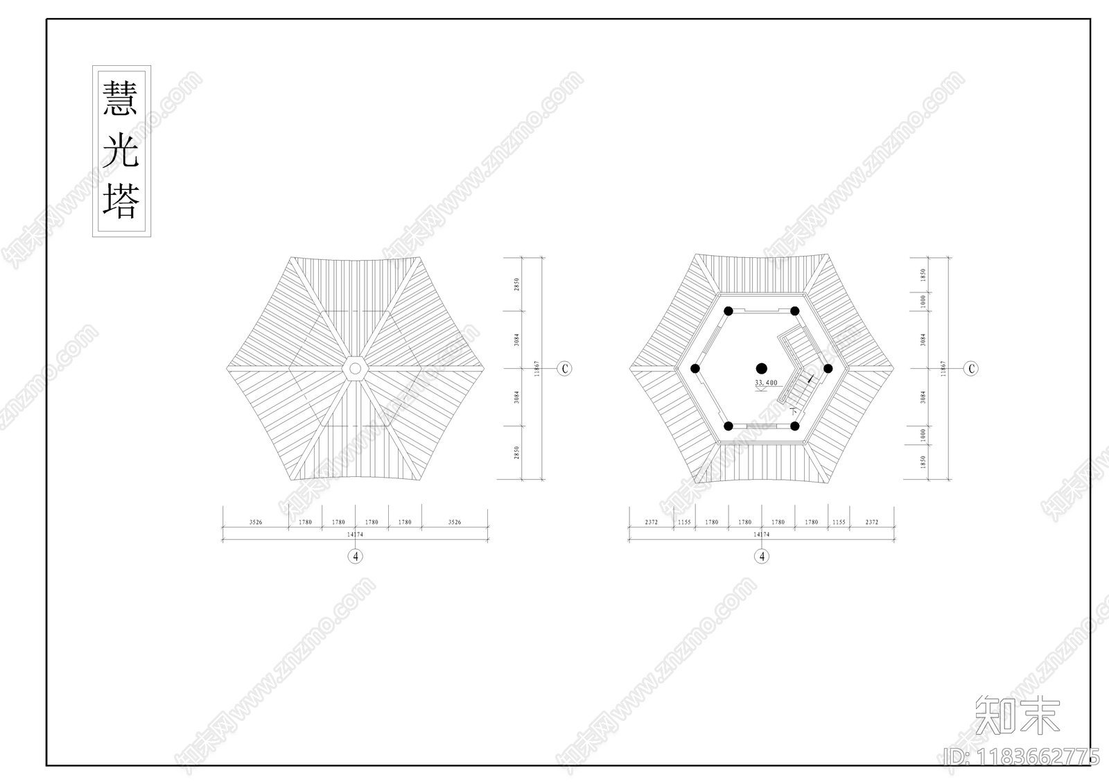 中式古建cad施工图下载【ID:1183662775】