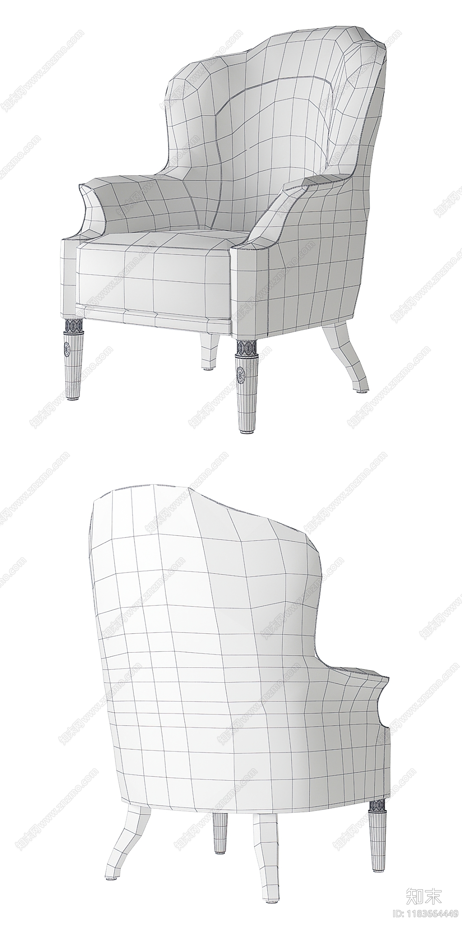 现代Visionnaire单人沙发3D模型下载【ID:1183664449】