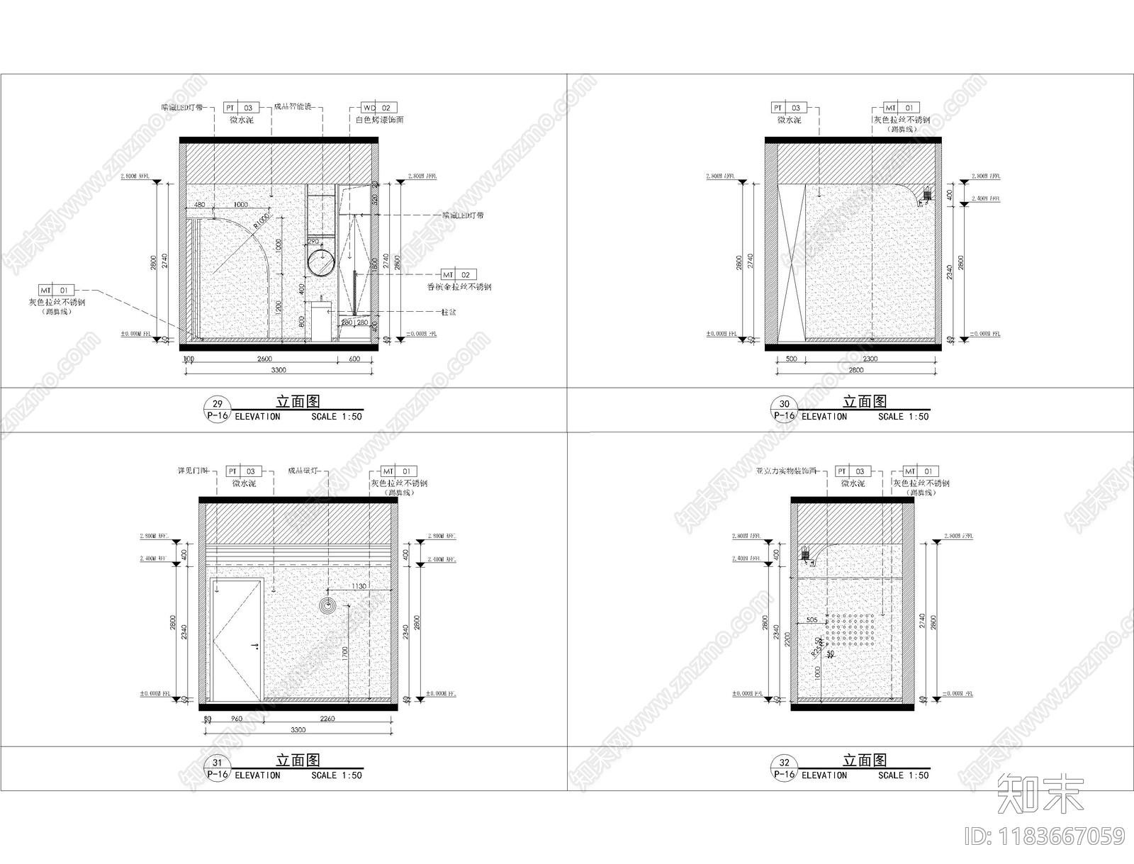 现代美容院cad施工图下载【ID:1183667059】