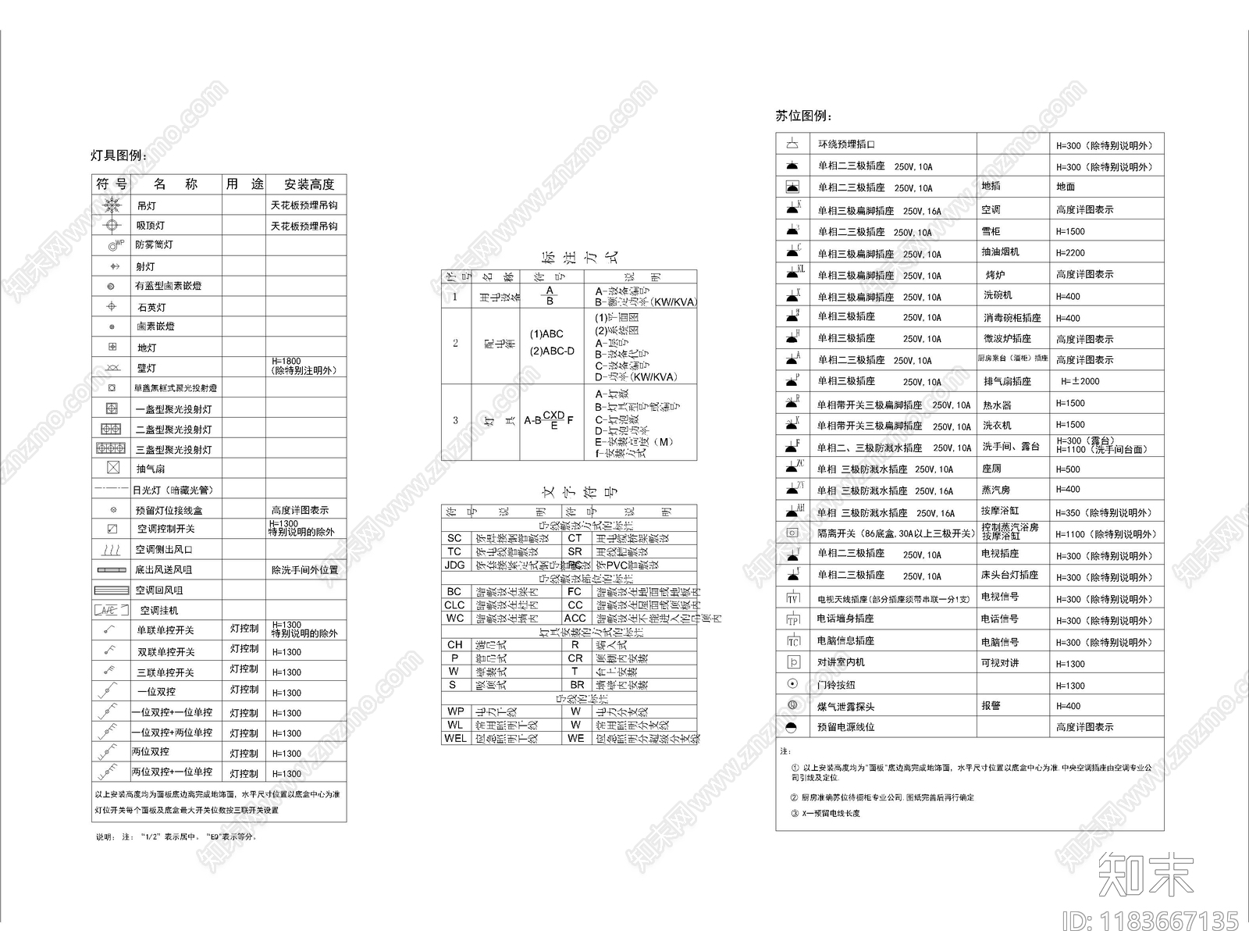 现代开关插座cad施工图下载【ID:1183667135】