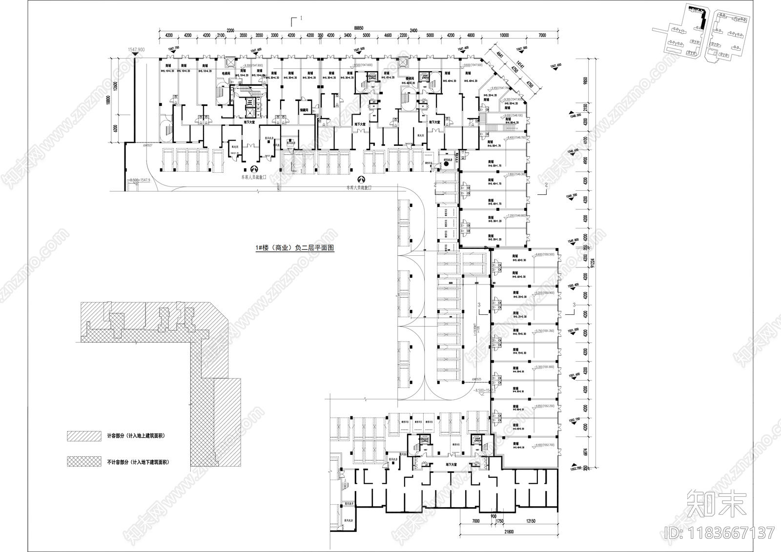 现代住宅楼建筑cad施工图下载【ID:1183667137】