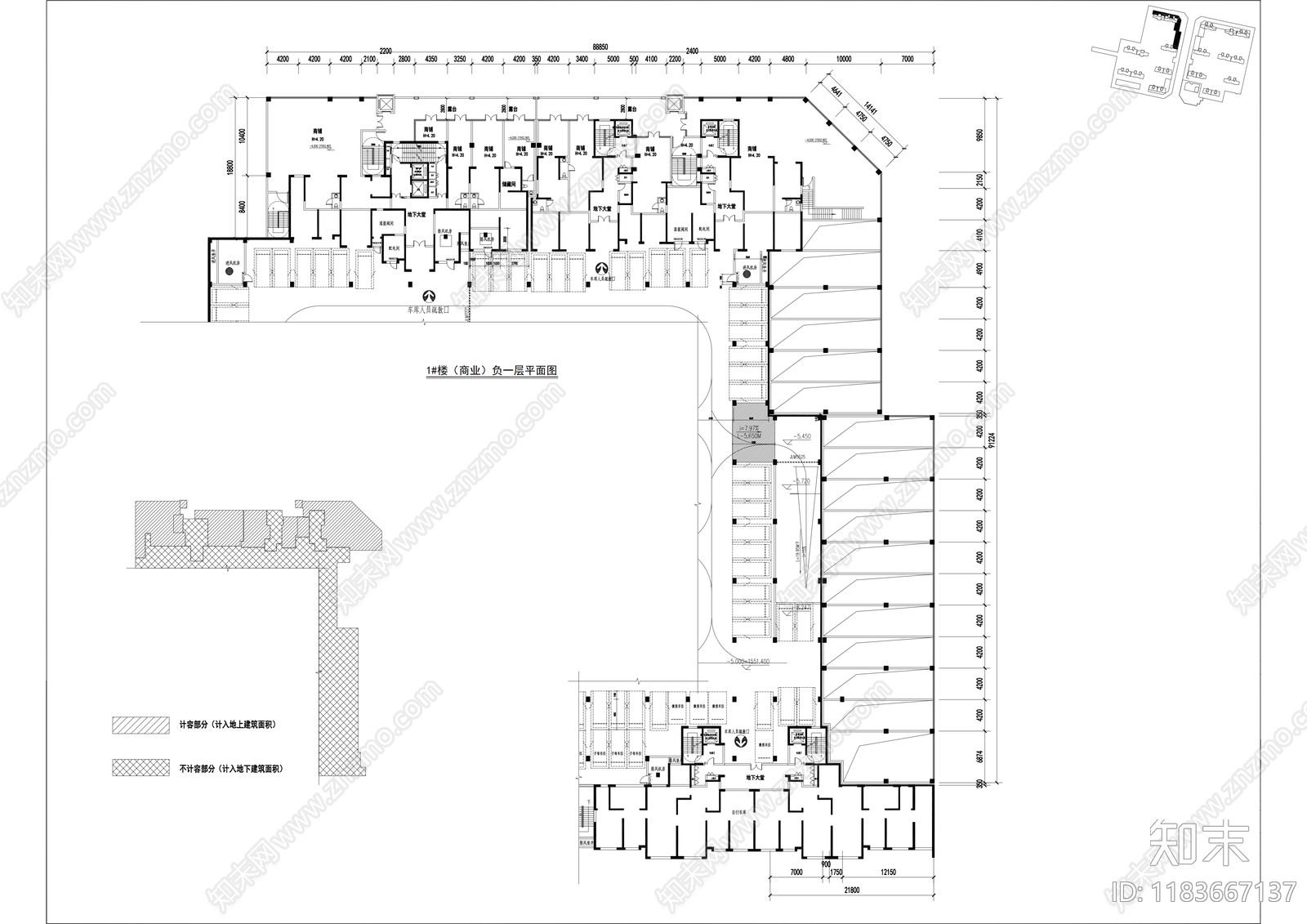 现代住宅楼建筑cad施工图下载【ID:1183667137】