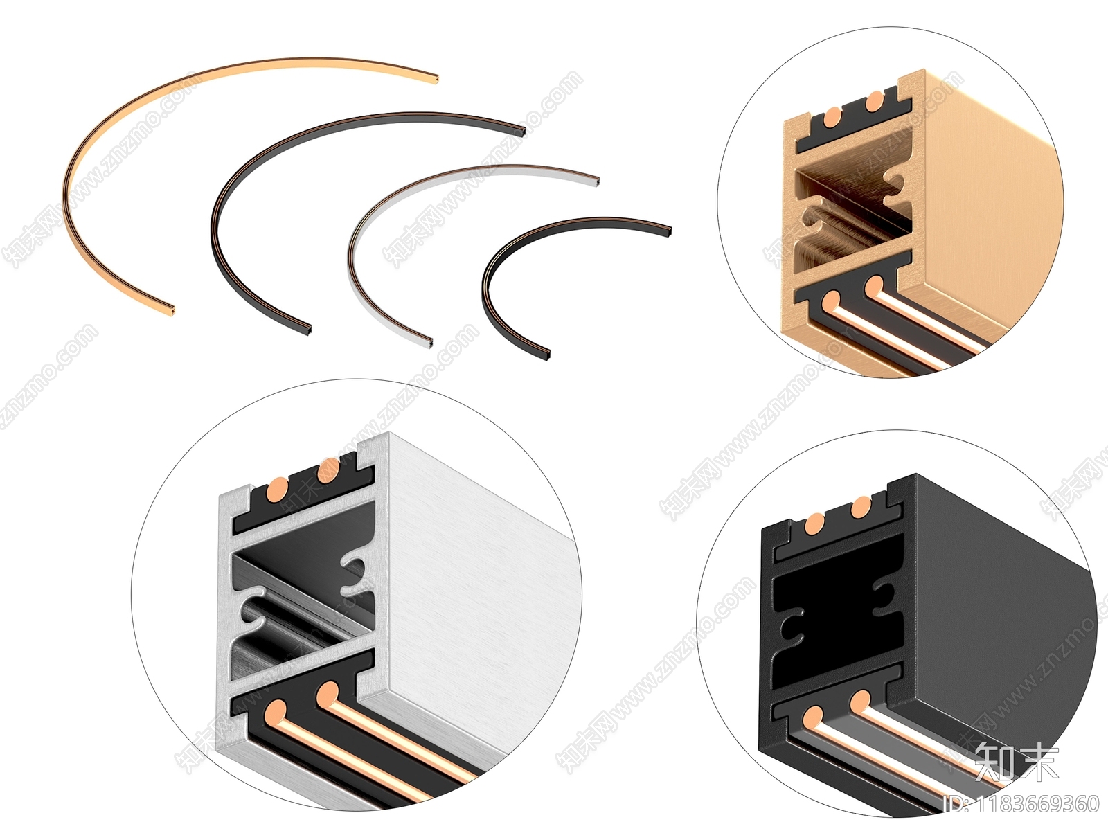 现代灯具组合3D模型下载【ID:1183669360】