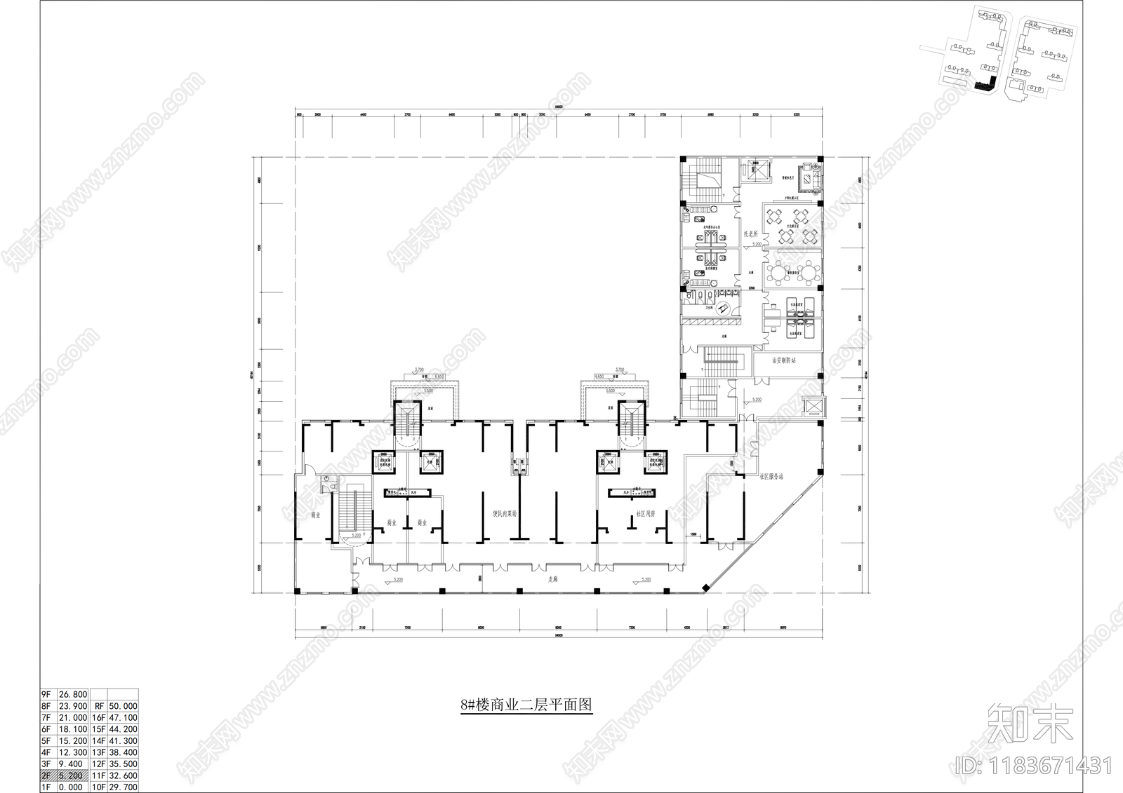 现代商业街cad施工图下载【ID:1183671431】